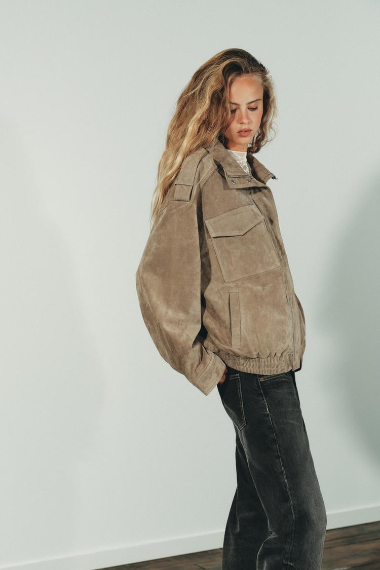 Giullaria Suede Oversized Jacket