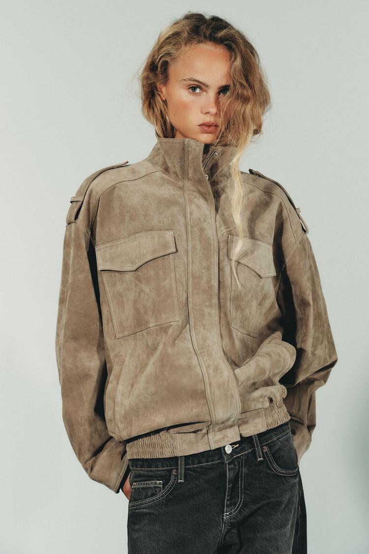 Giullaria Suede Oversized Jacket