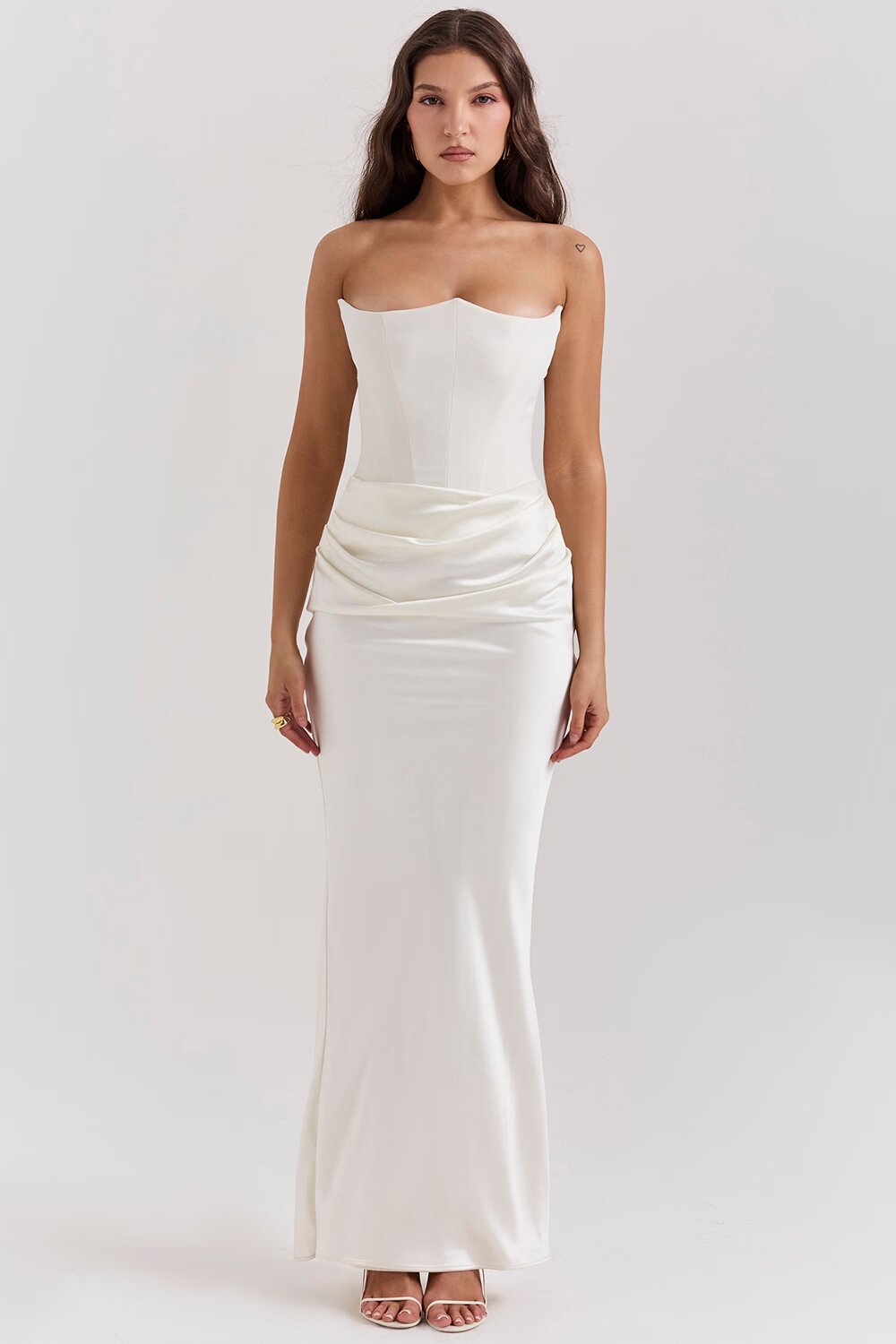 Quillia Satin Formal Maxi Dress