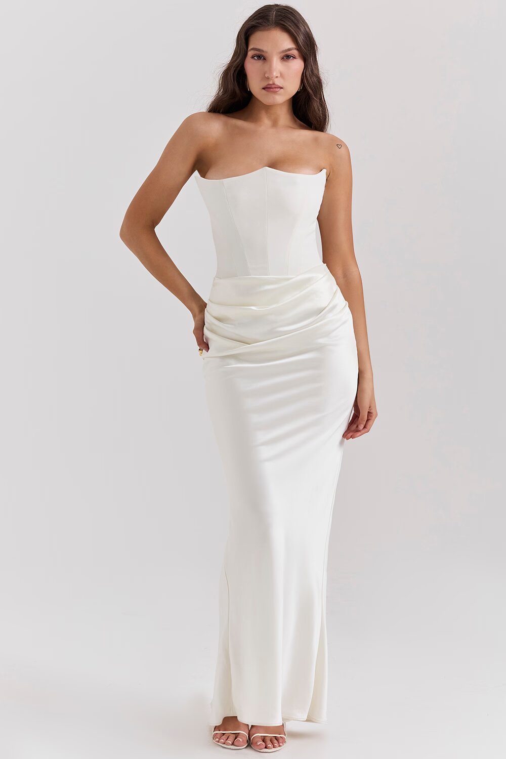 Quillia Satin Formal Maxi Dress