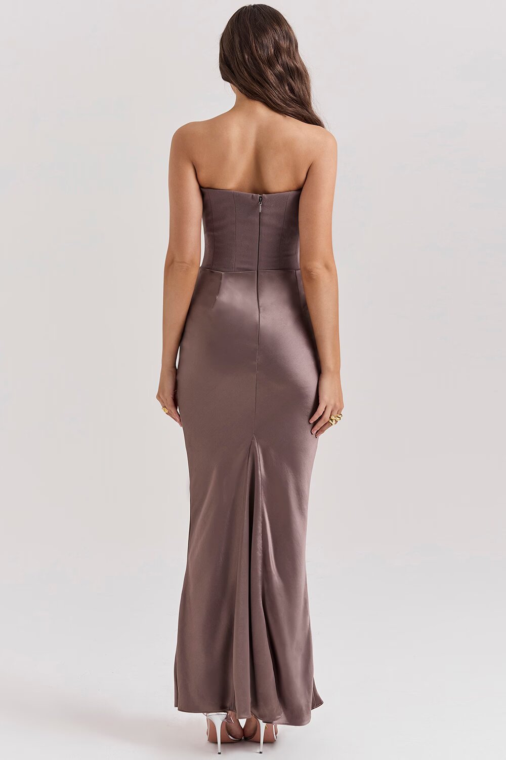 Quillia Satin Formal Maxi Dress