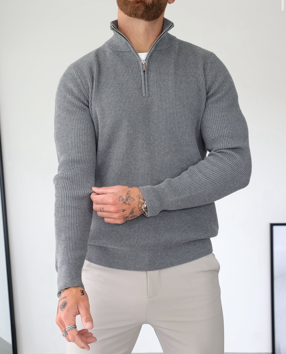 The Lecco Quarter Zip Sweater