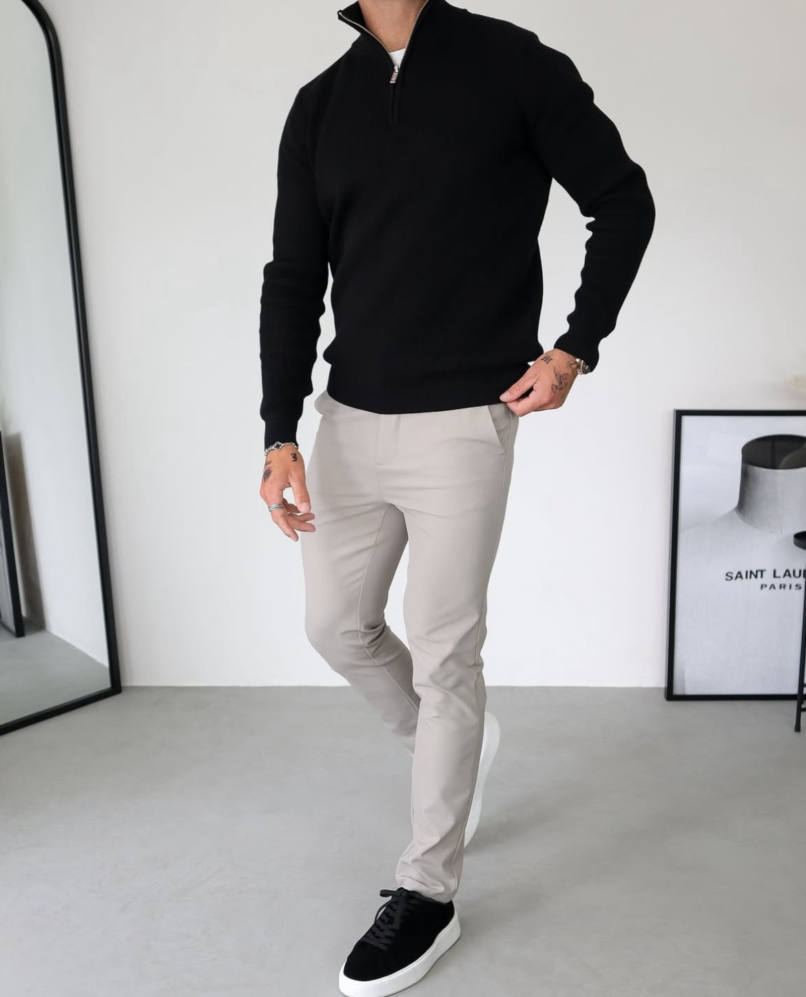 The Lecco Quarter Zip Sweater
