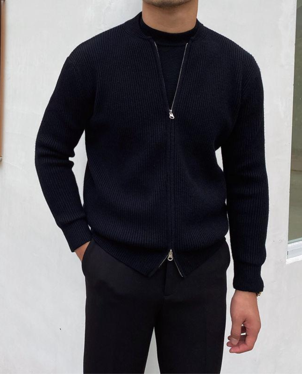 Lazio Ribbed Zip Cardigan