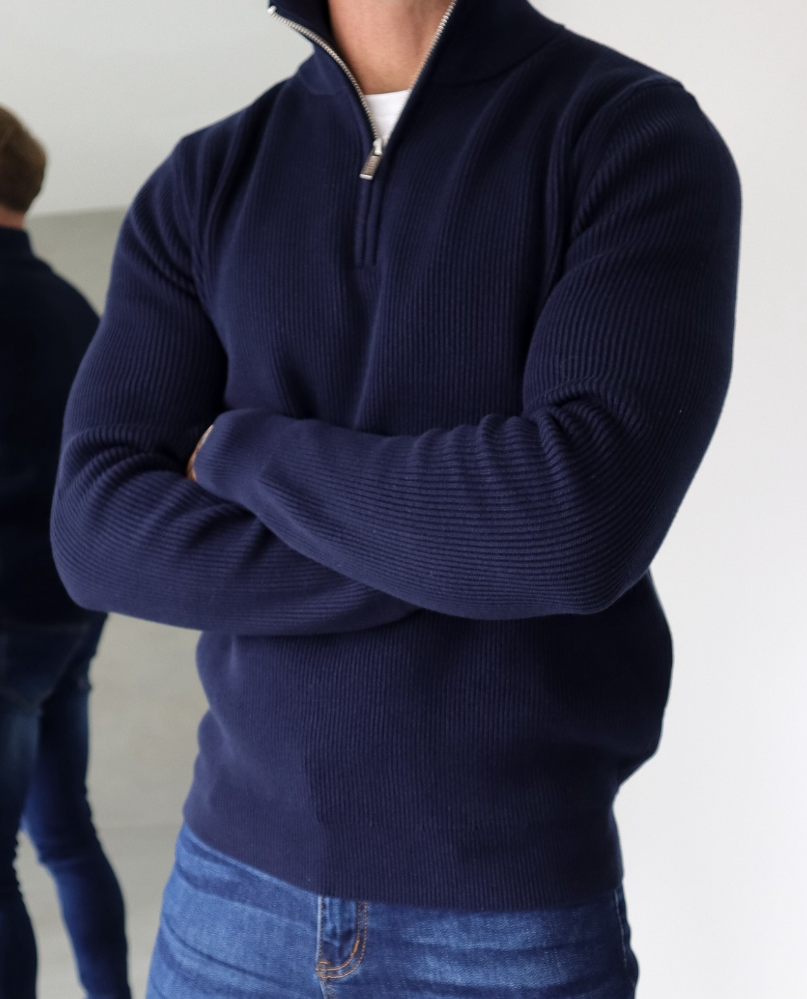 The Lecco Quarter Zip Sweater