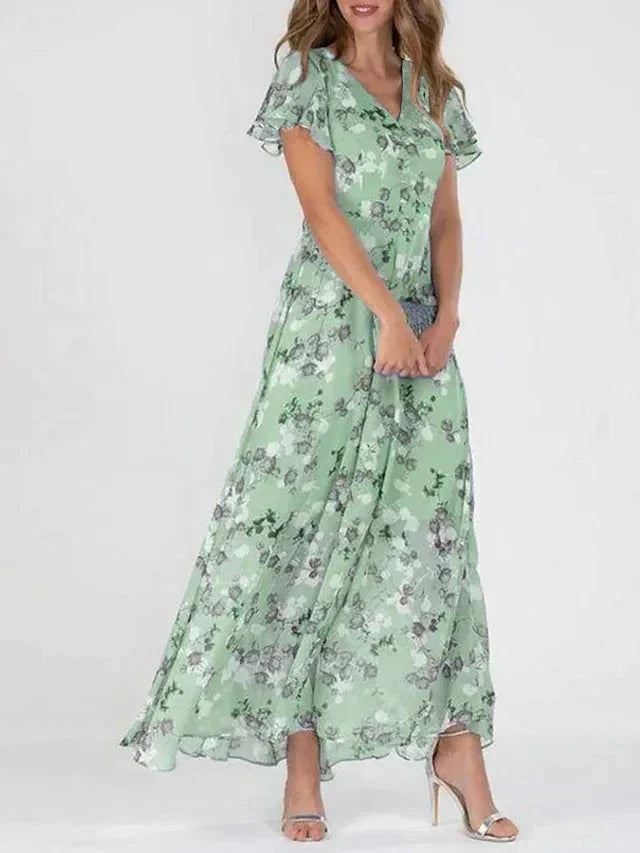 Ismeria Floral Garden Party Wedding Guest Maxi Dress