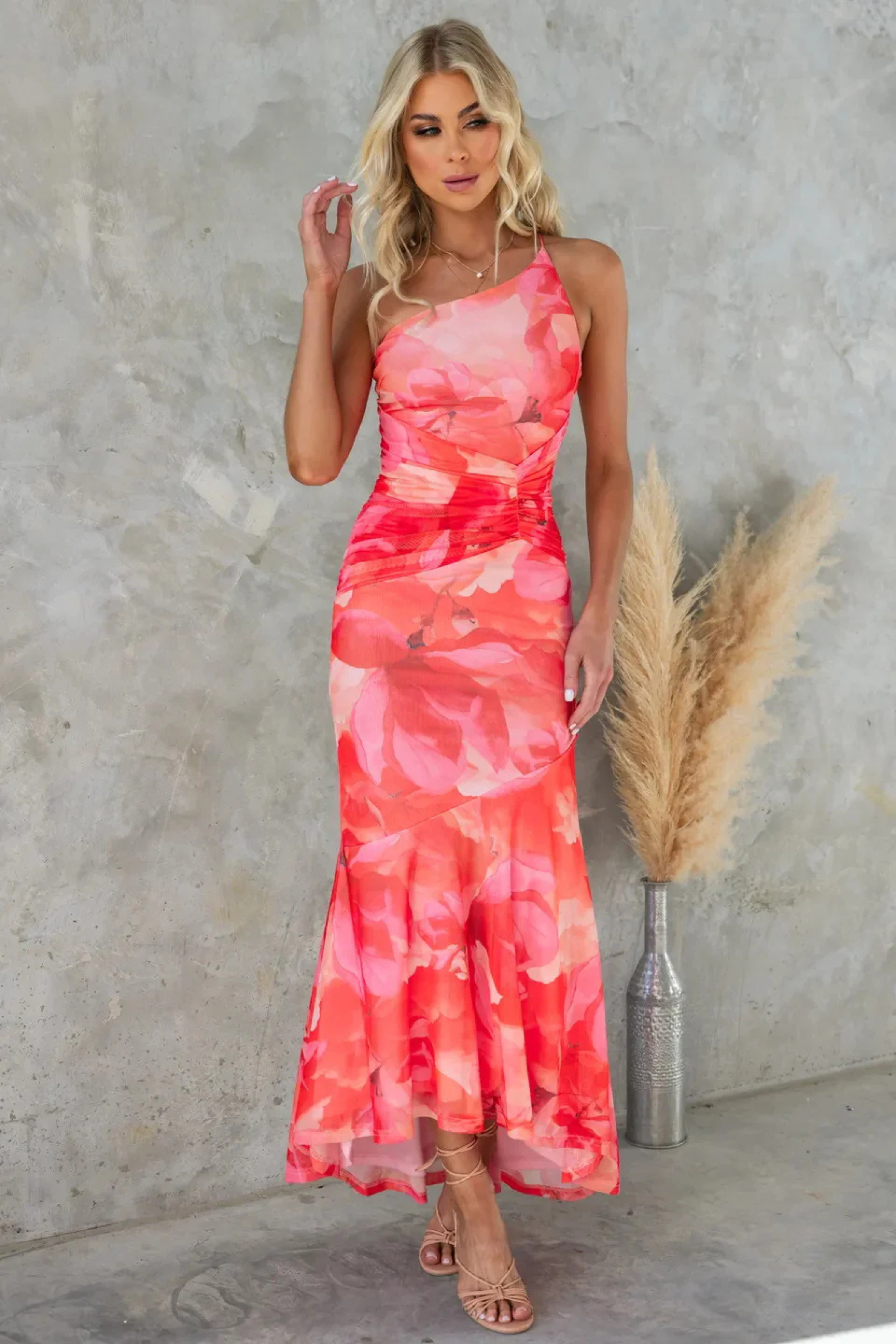 Xanthe Floral Wedding Guest Midi Dress