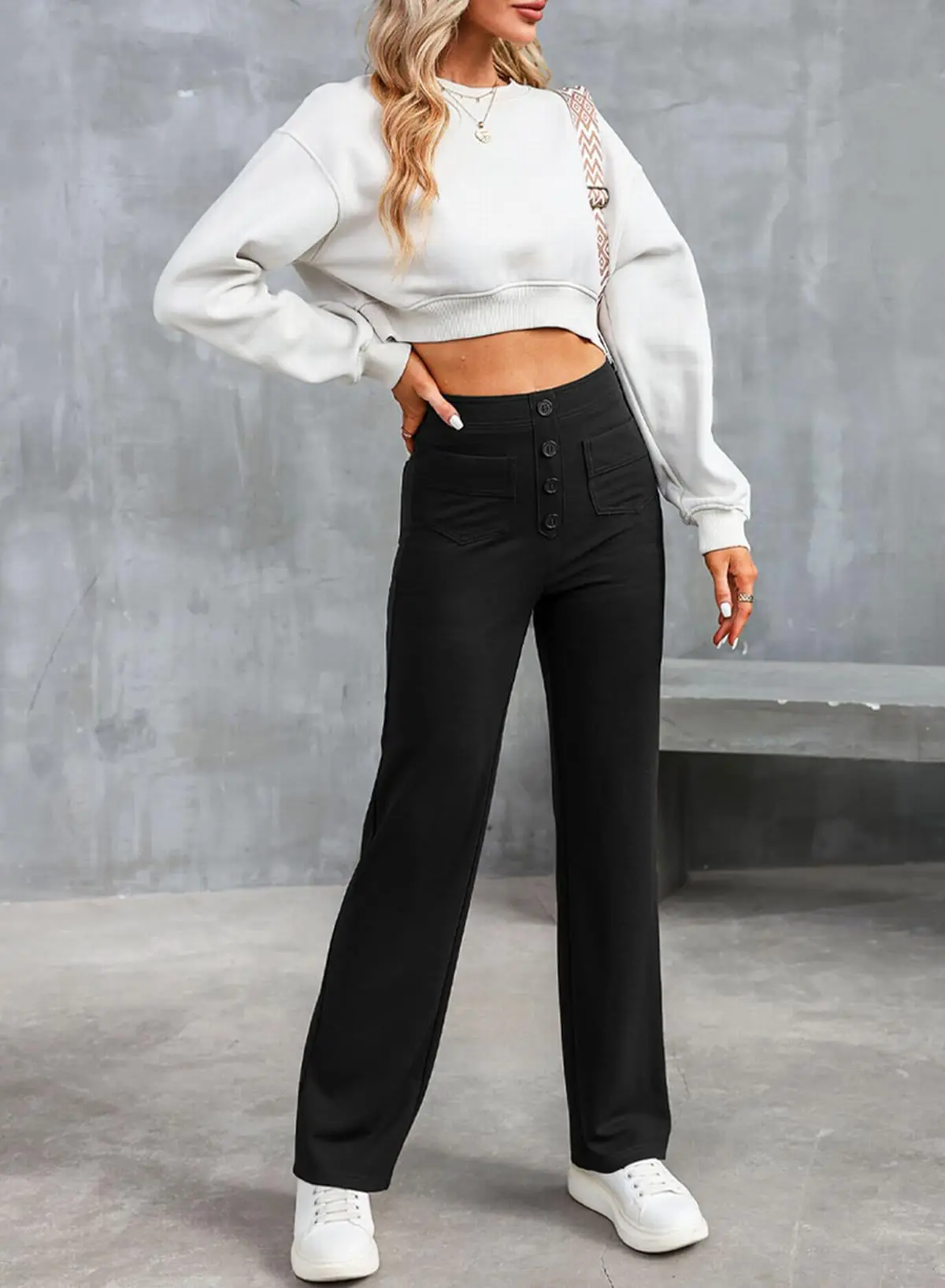 High Waist Wide Leg Pants