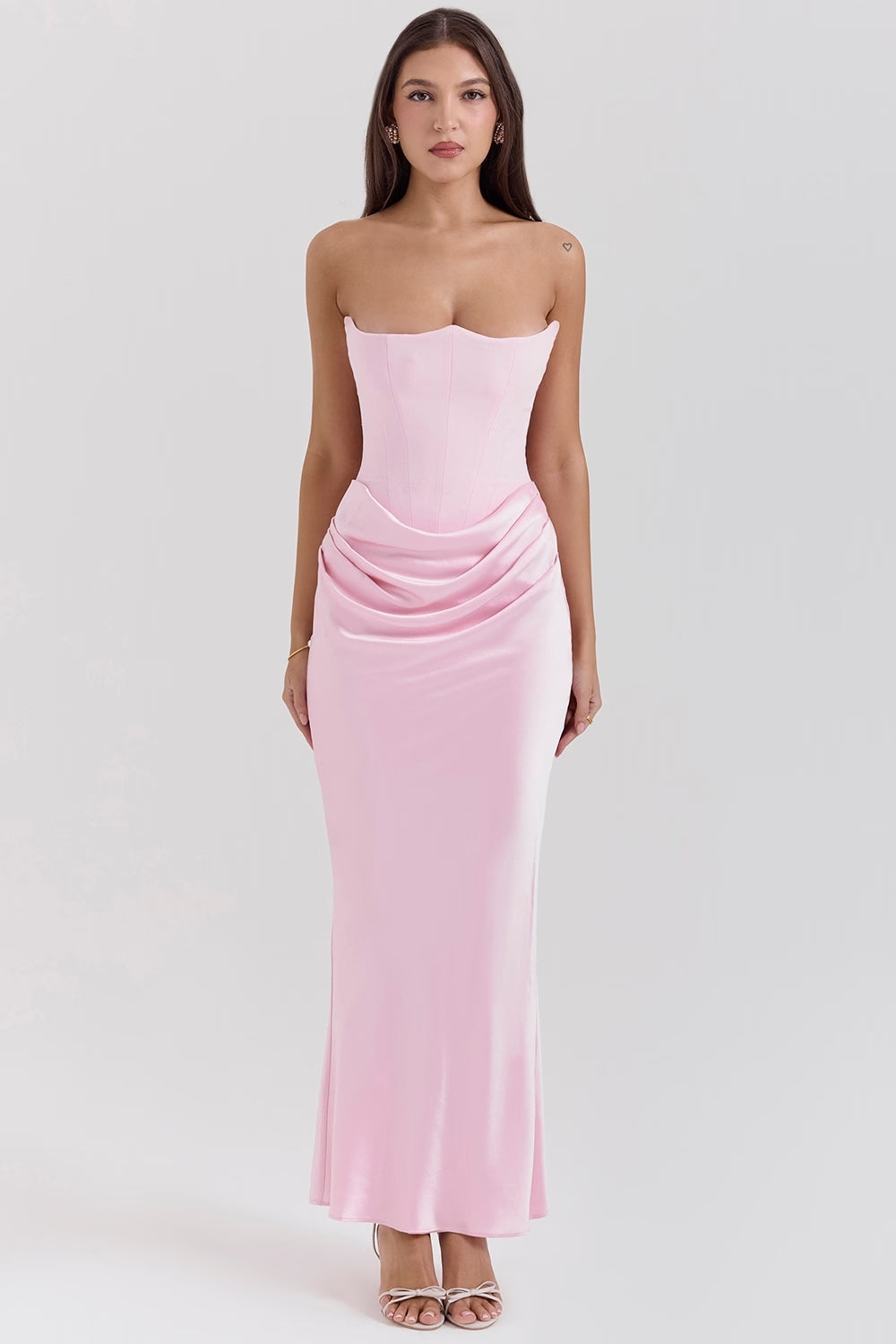 Quillia Satin Formal Maxi Dress