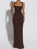Caprice Sequin Bodycon Evening Maxi Dress