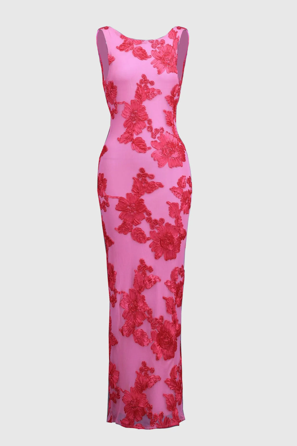 Amara Pink Floral Wedding Guest Maxi Dress