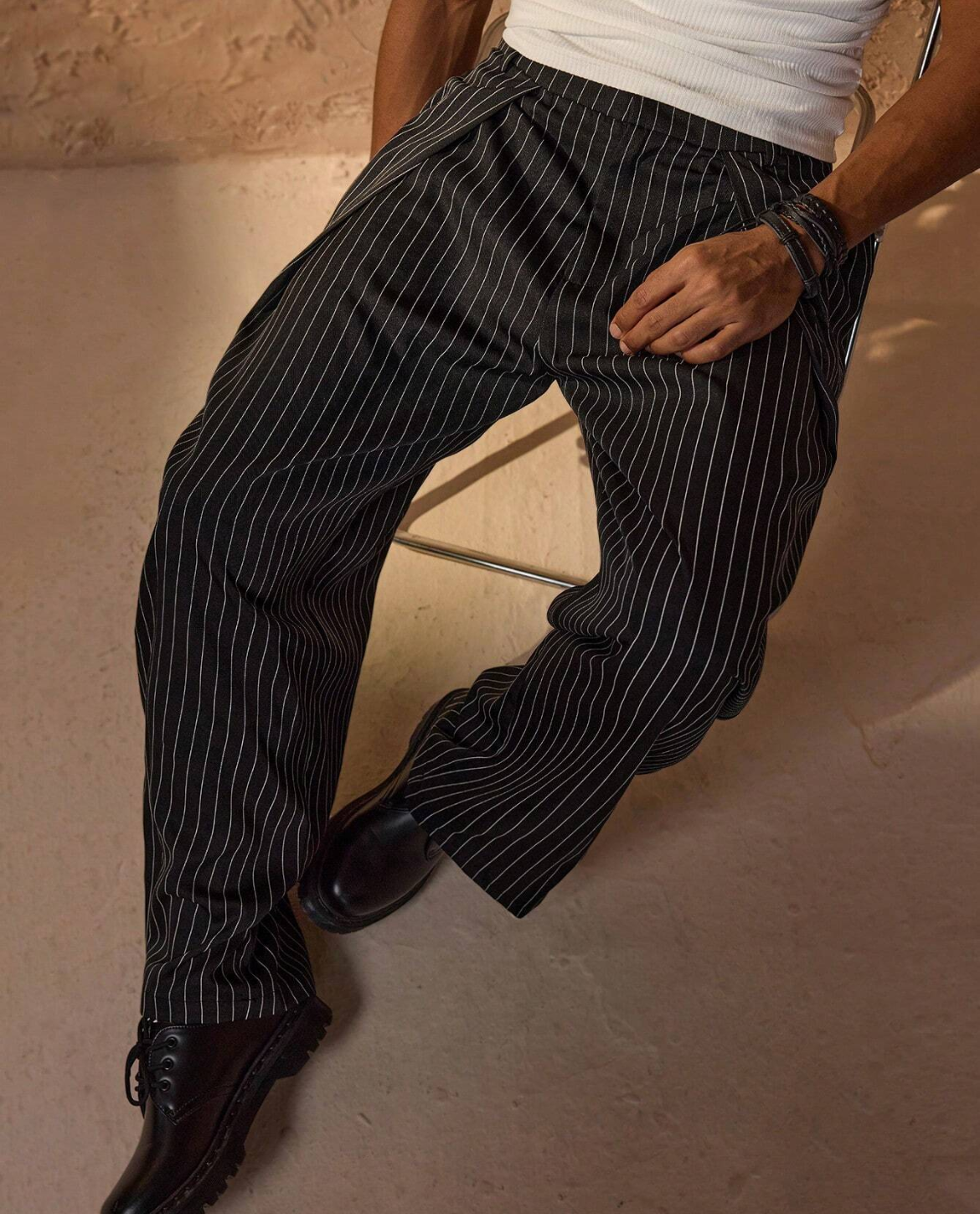 Panarea Pinstripe Trousers
