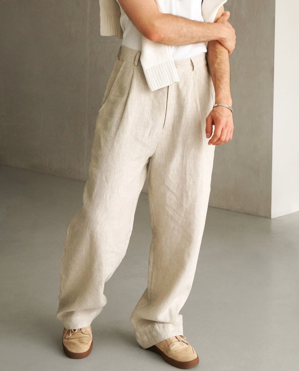 Capri Linen Relaxed Trousers