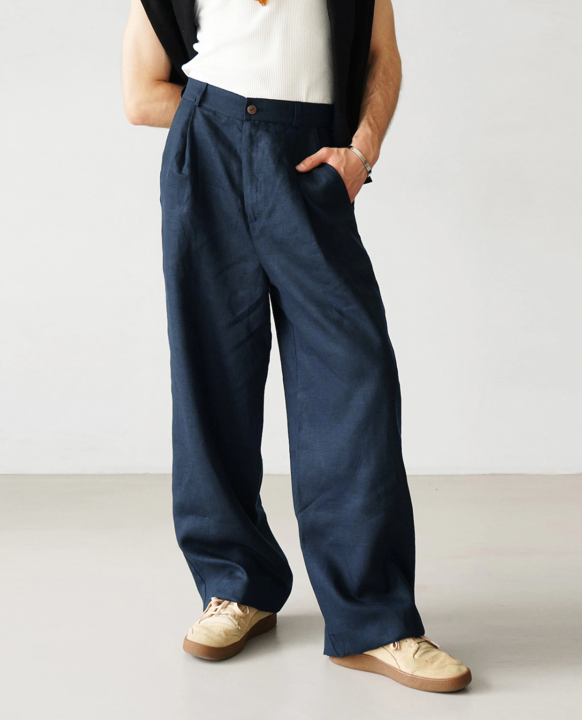 Capri Linen Relaxed Trousers