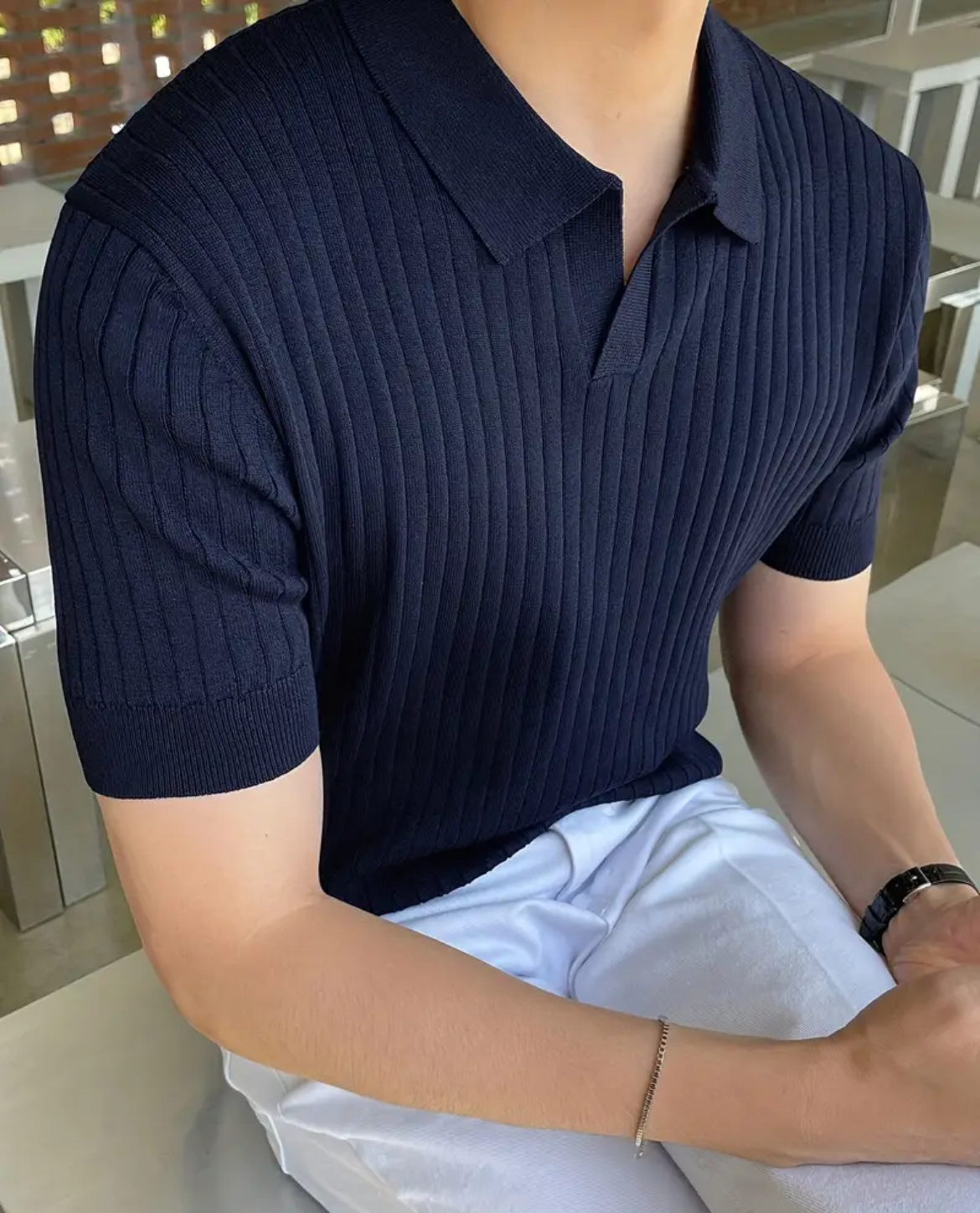 Burano Ribbed Polo Shirt