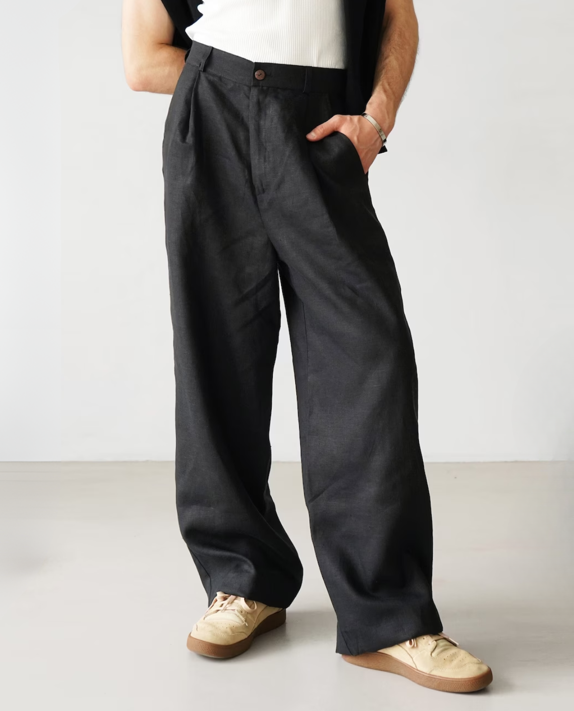 Capri Linen Relaxed Trousers