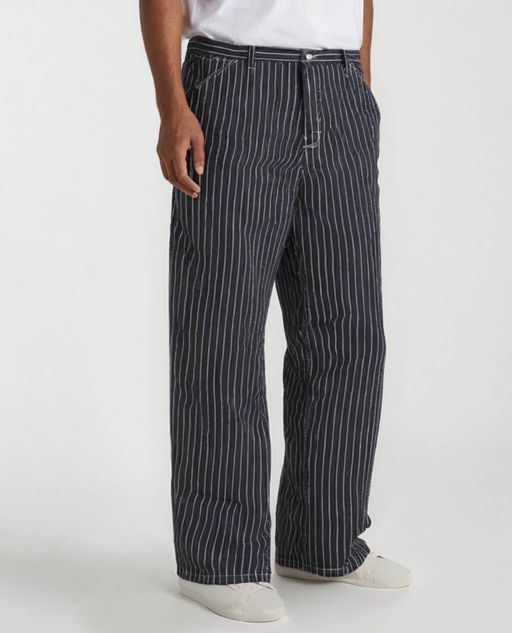 Cannes Striped Print Jeans