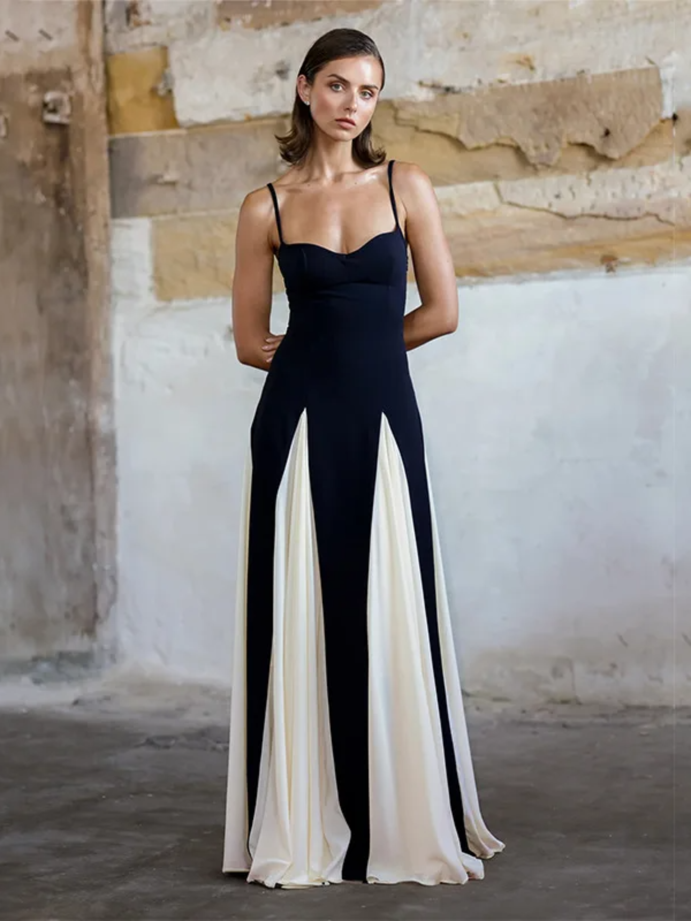 Angélique Flared Formal Wedding Guest Maxi Dress