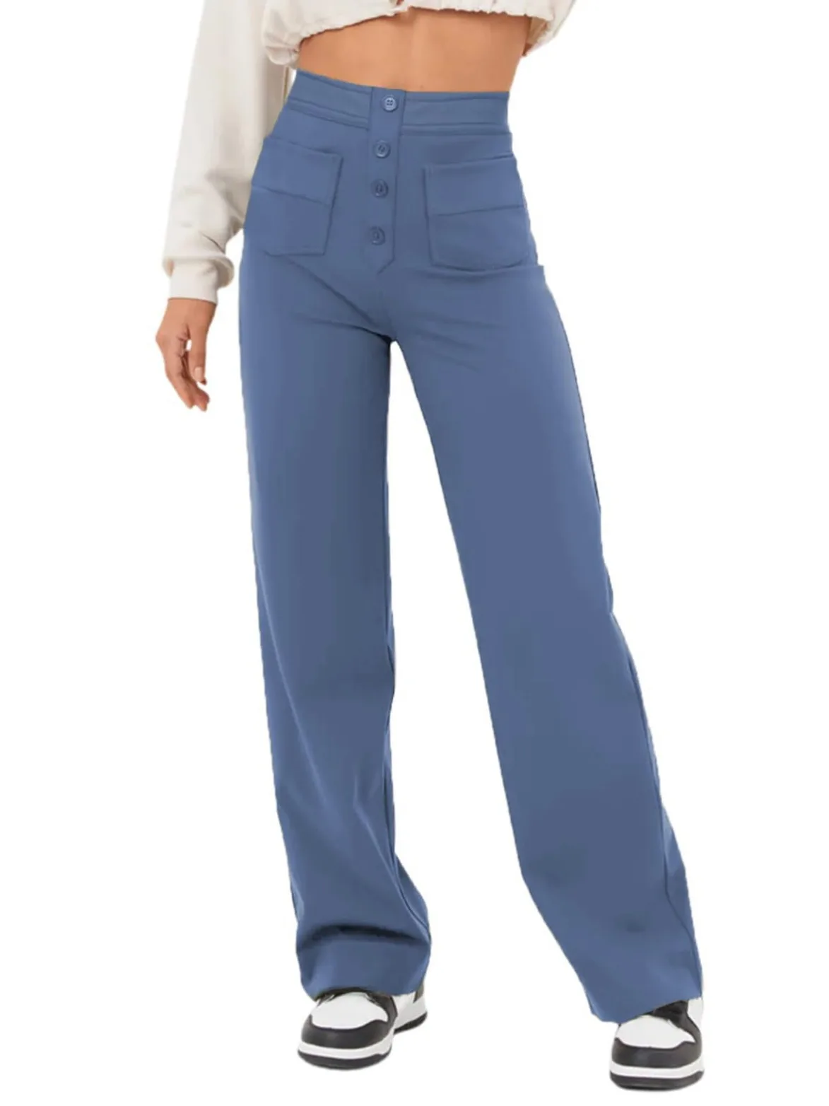 High Waist Wide Leg Pants