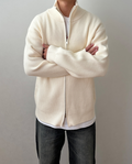 Ferrand High Collar Zip Cardigan
