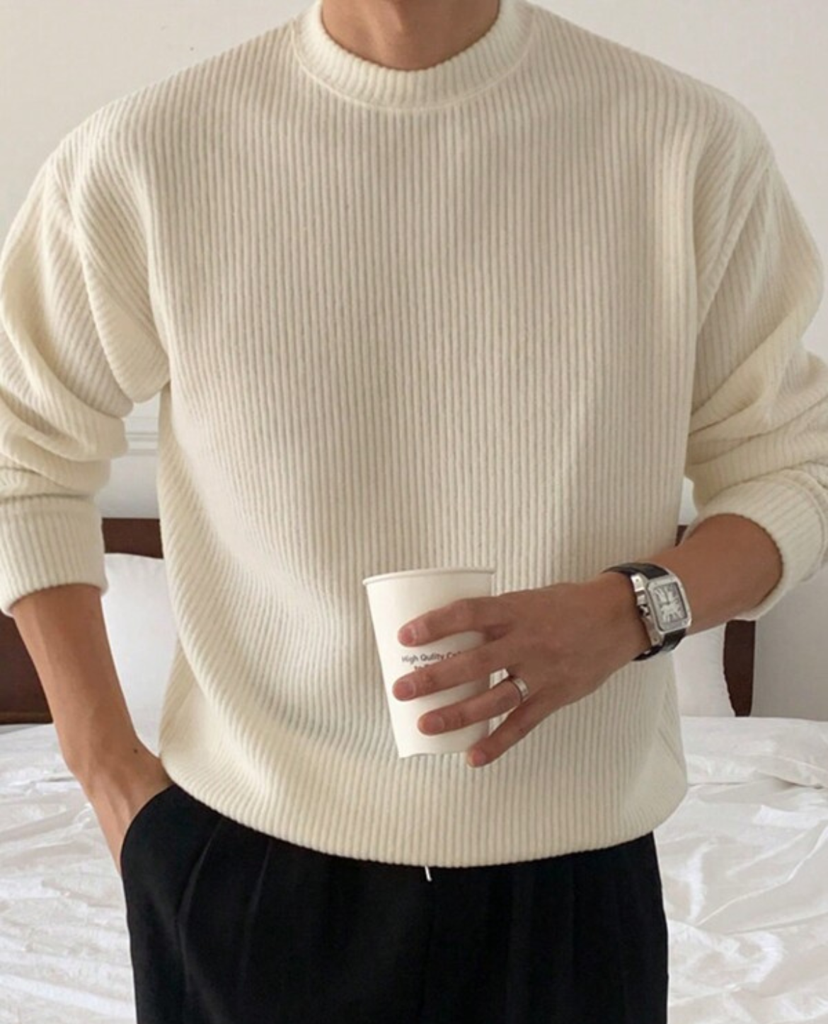 Renier Ribbed Knit Sweater