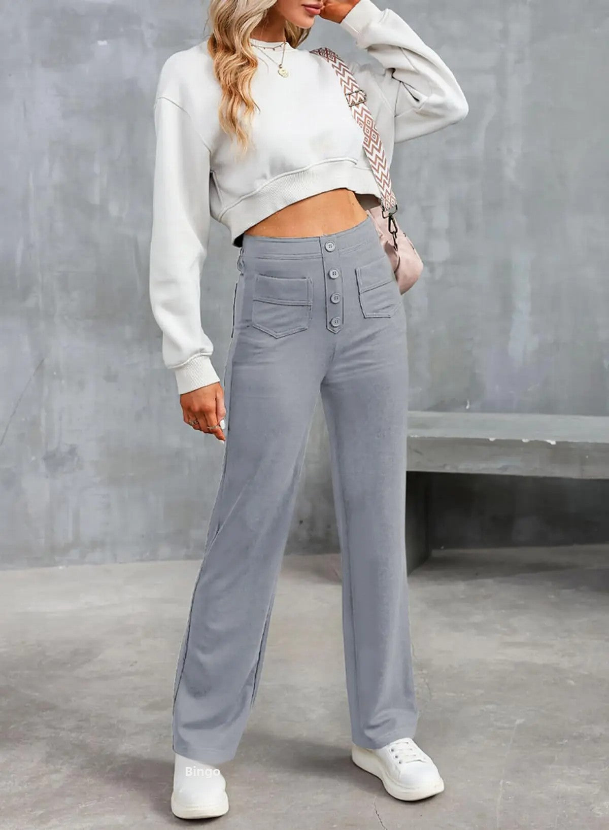 High Waist Wide Leg Pants