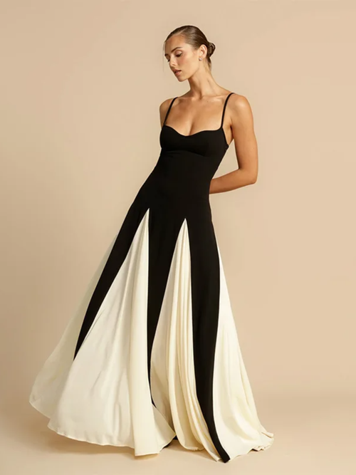 Angélique Flared Formal Wedding Guest Maxi Dress
