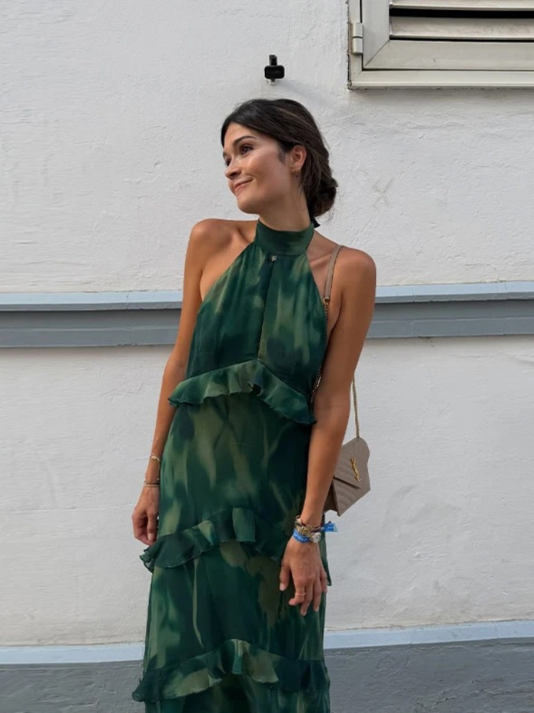 Brietta Floral Wedding Guest Midi Dress