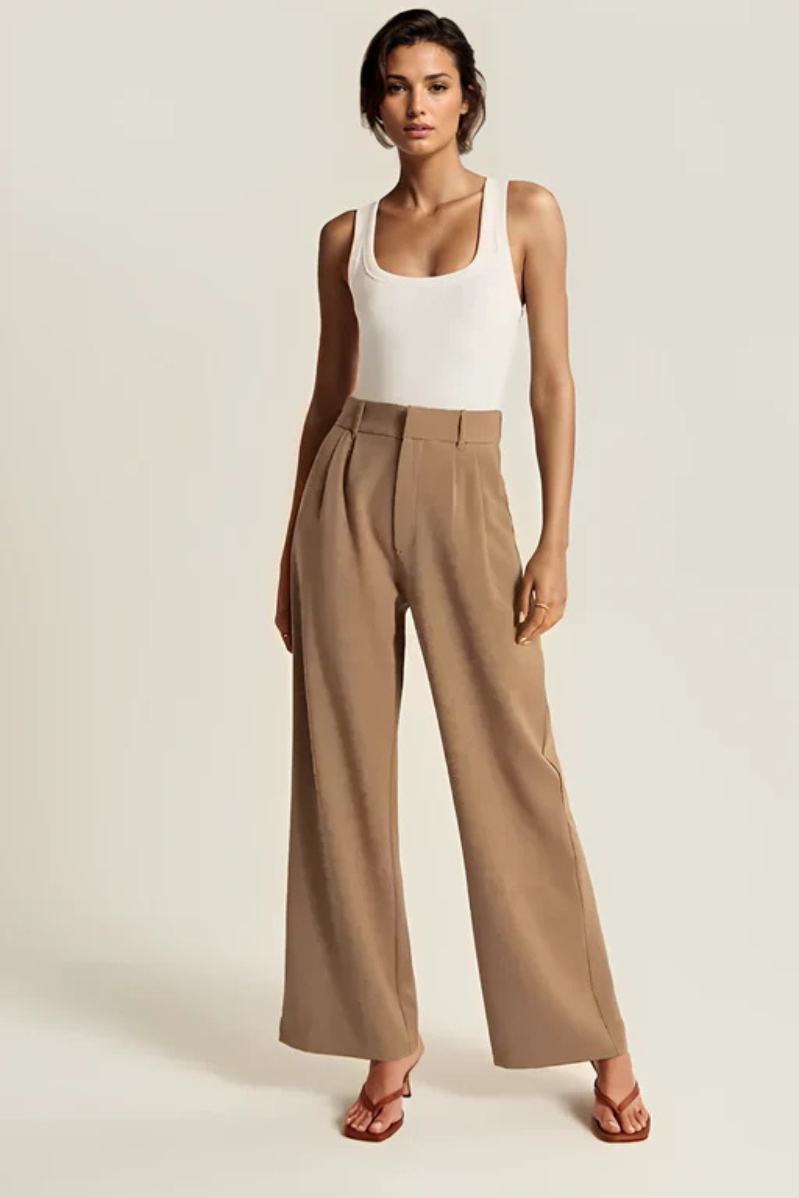 Lucia Brown Tailored Pants Women