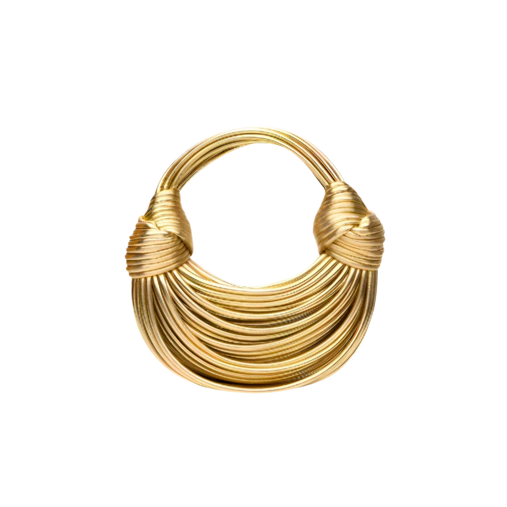 Carmedina Sculpted Gold Handbag