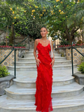 Mikala Ruffle Chiffon Maxi Dress