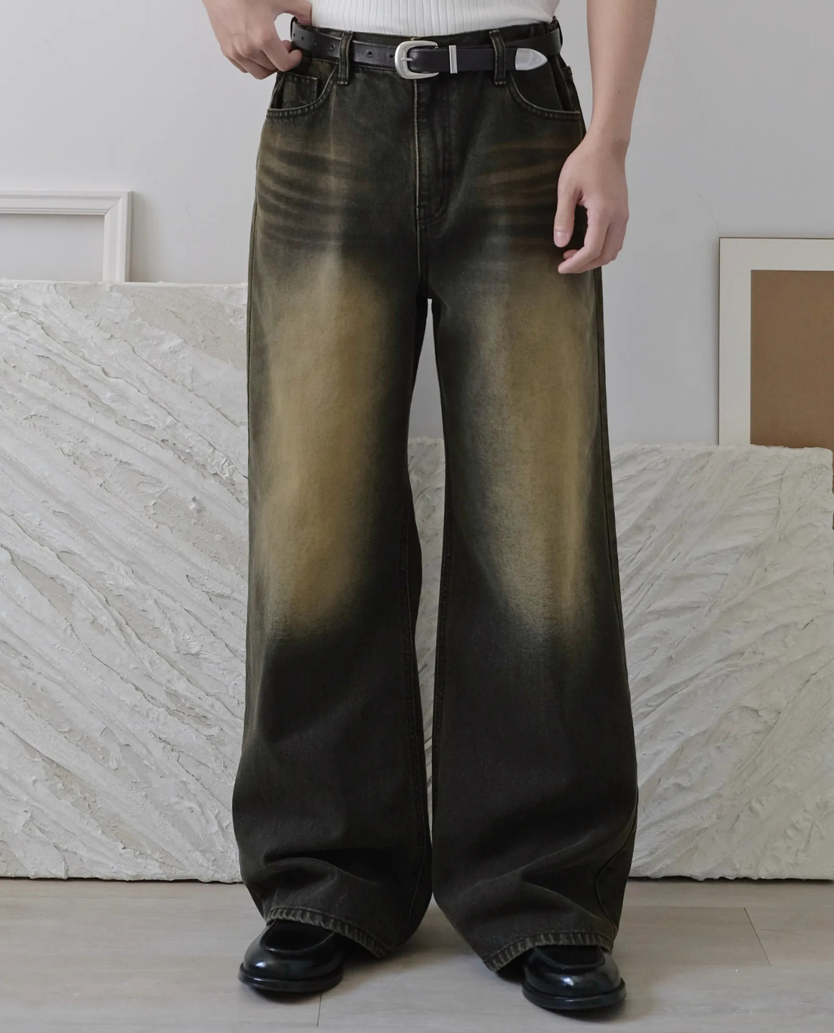 Napoli Yellow Wash Relaxed Jeans