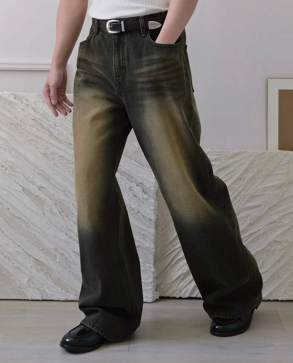 Napoli Yellow Wash Relaxed Jeans