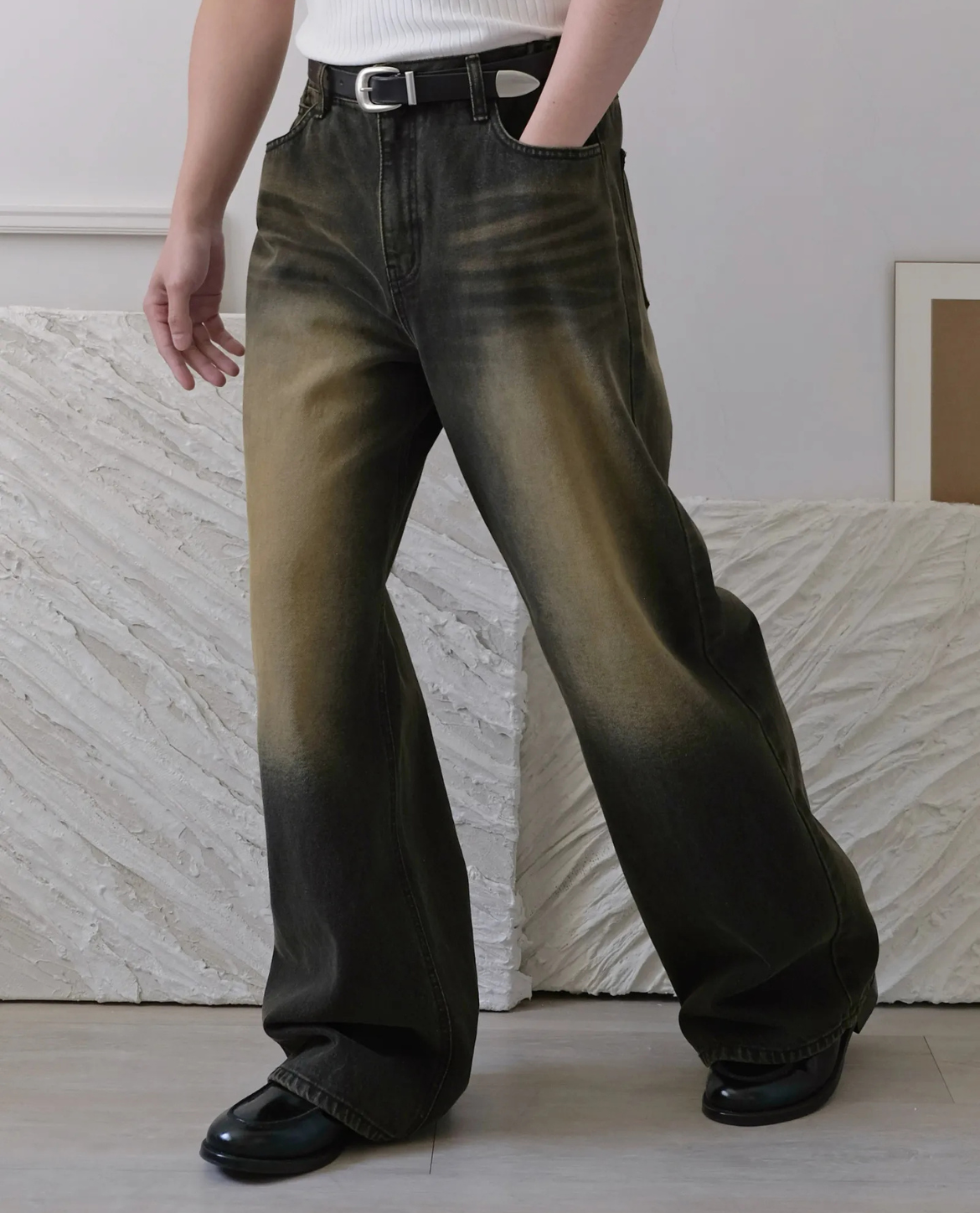 Napoli Yellow Wash Relaxed Jeans