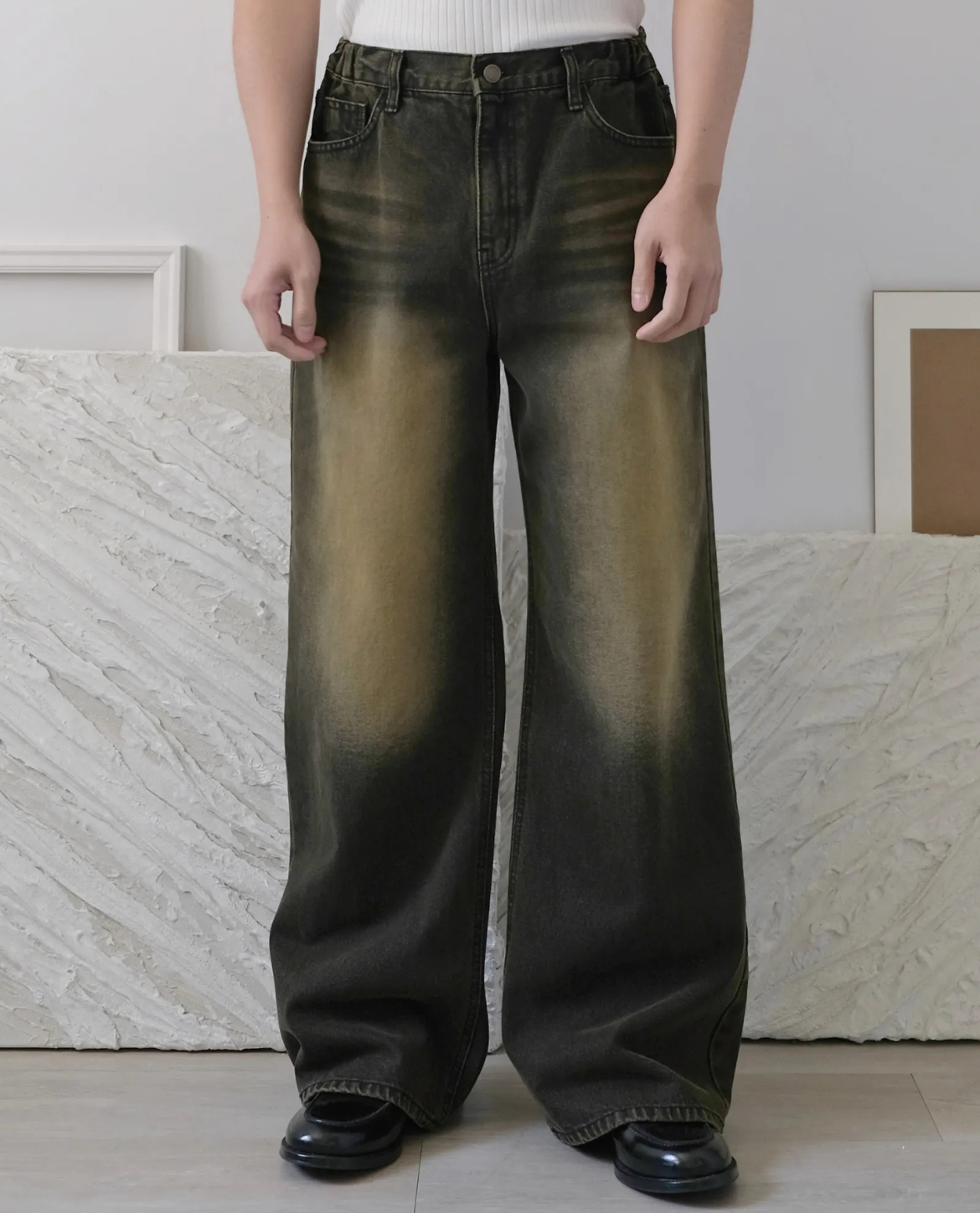 Napoli Yellow Wash Relaxed Jeans