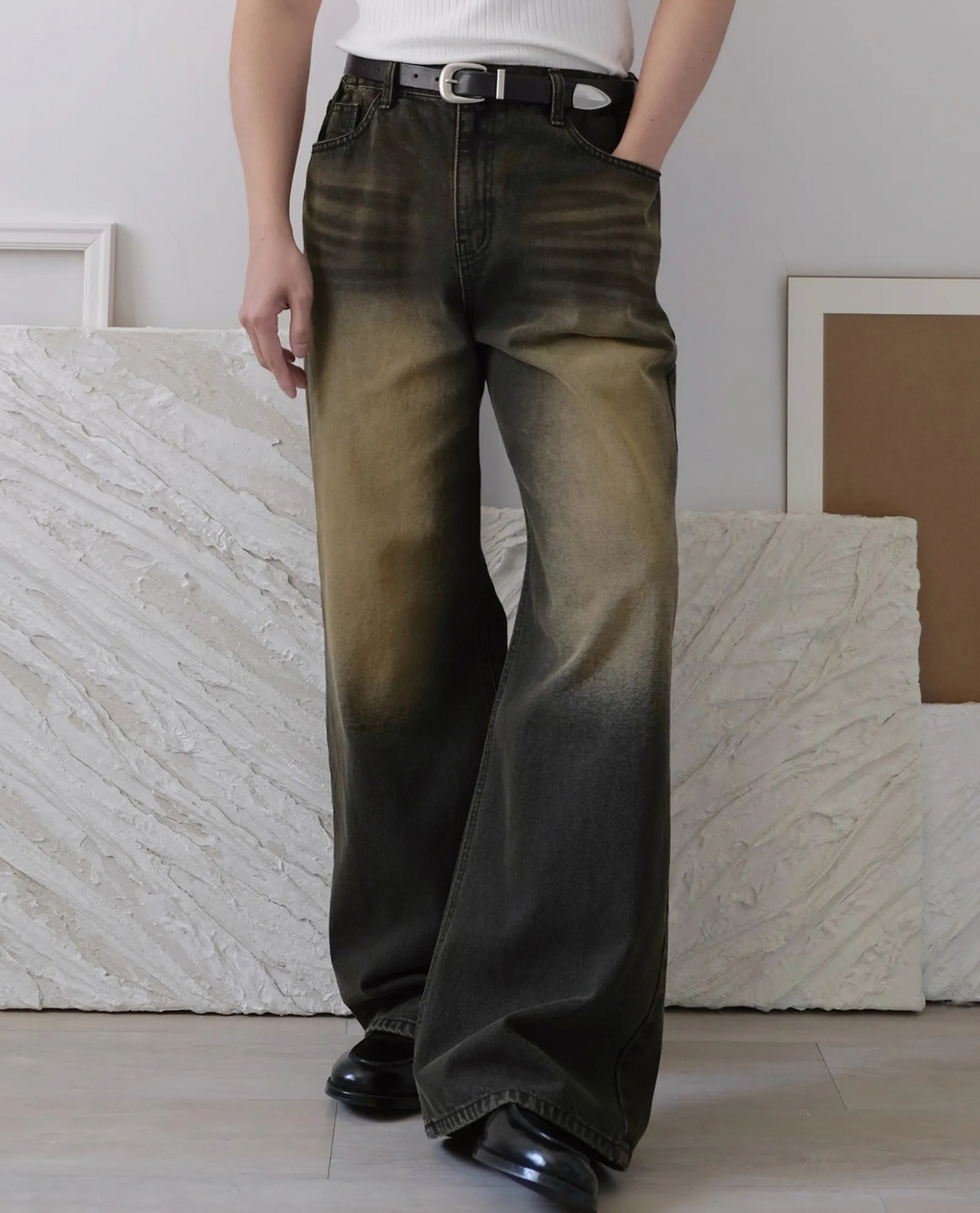 Napoli Yellow Wash Relaxed Jeans