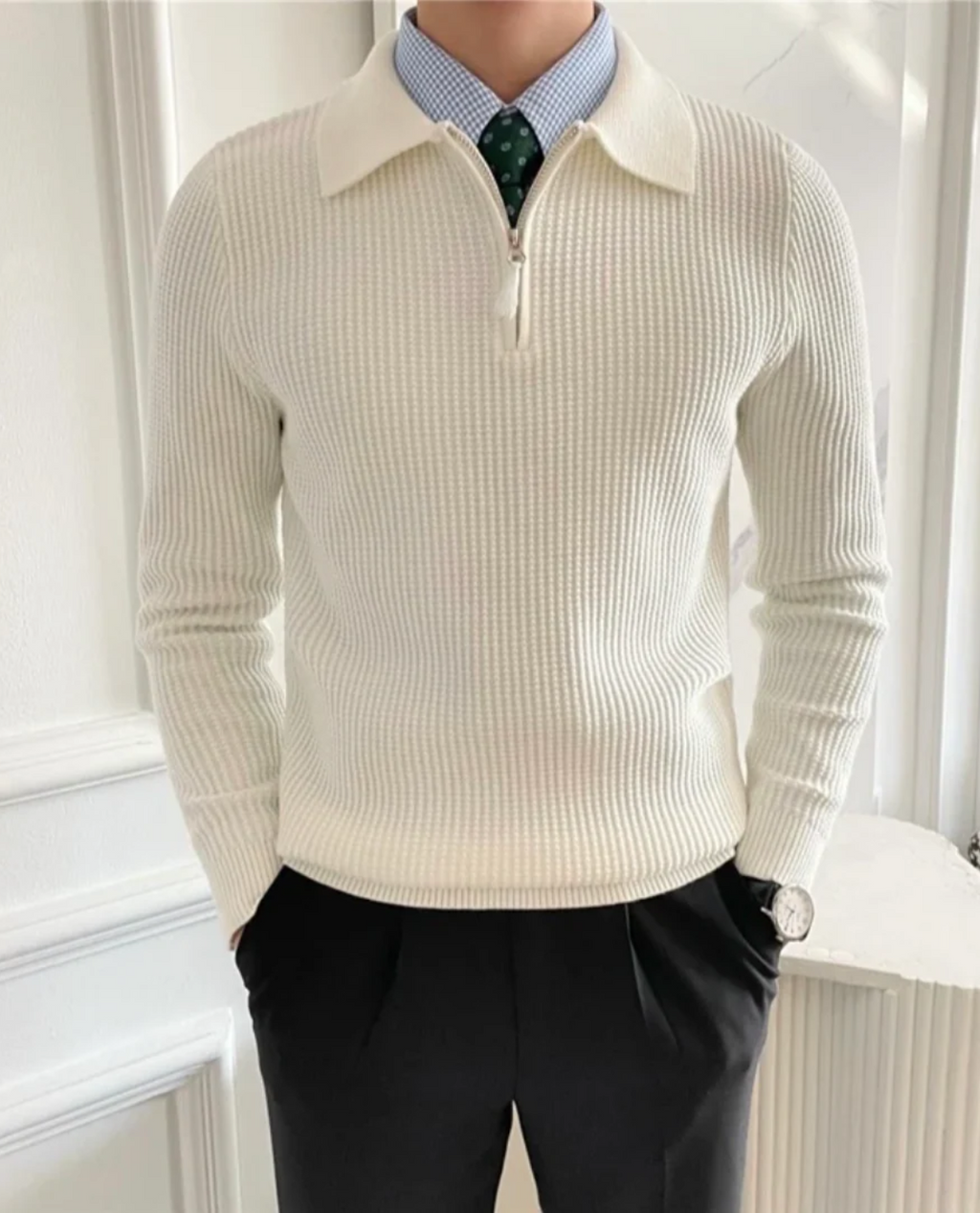 Savio Quarter Zip Sweater