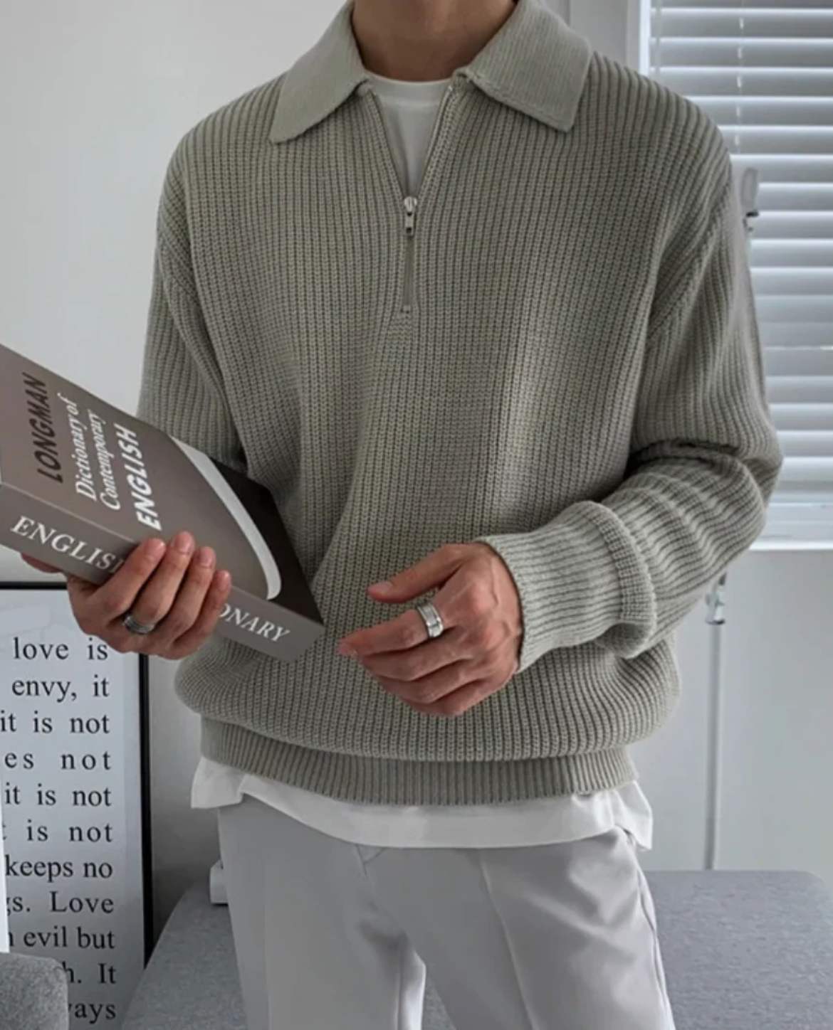The Velino Polo Quarter Zip