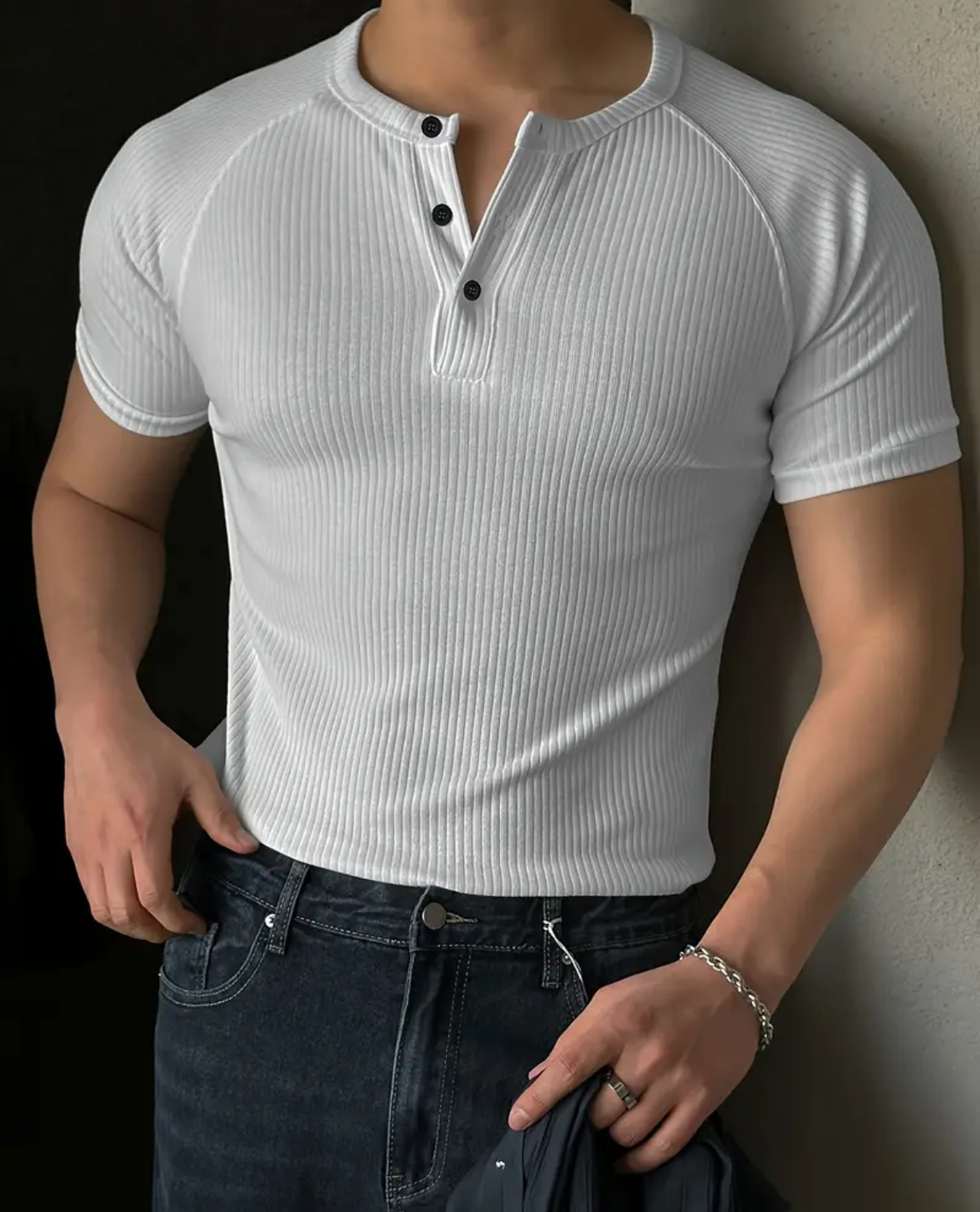 Forio Ribbed Henley Shirt