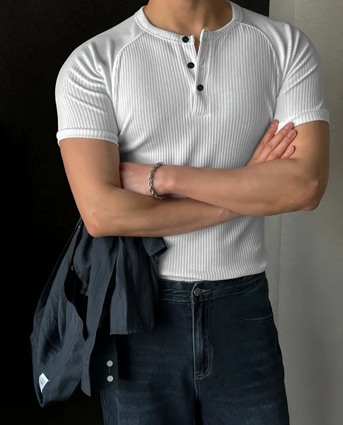Forio Ribbed Henley Shirt