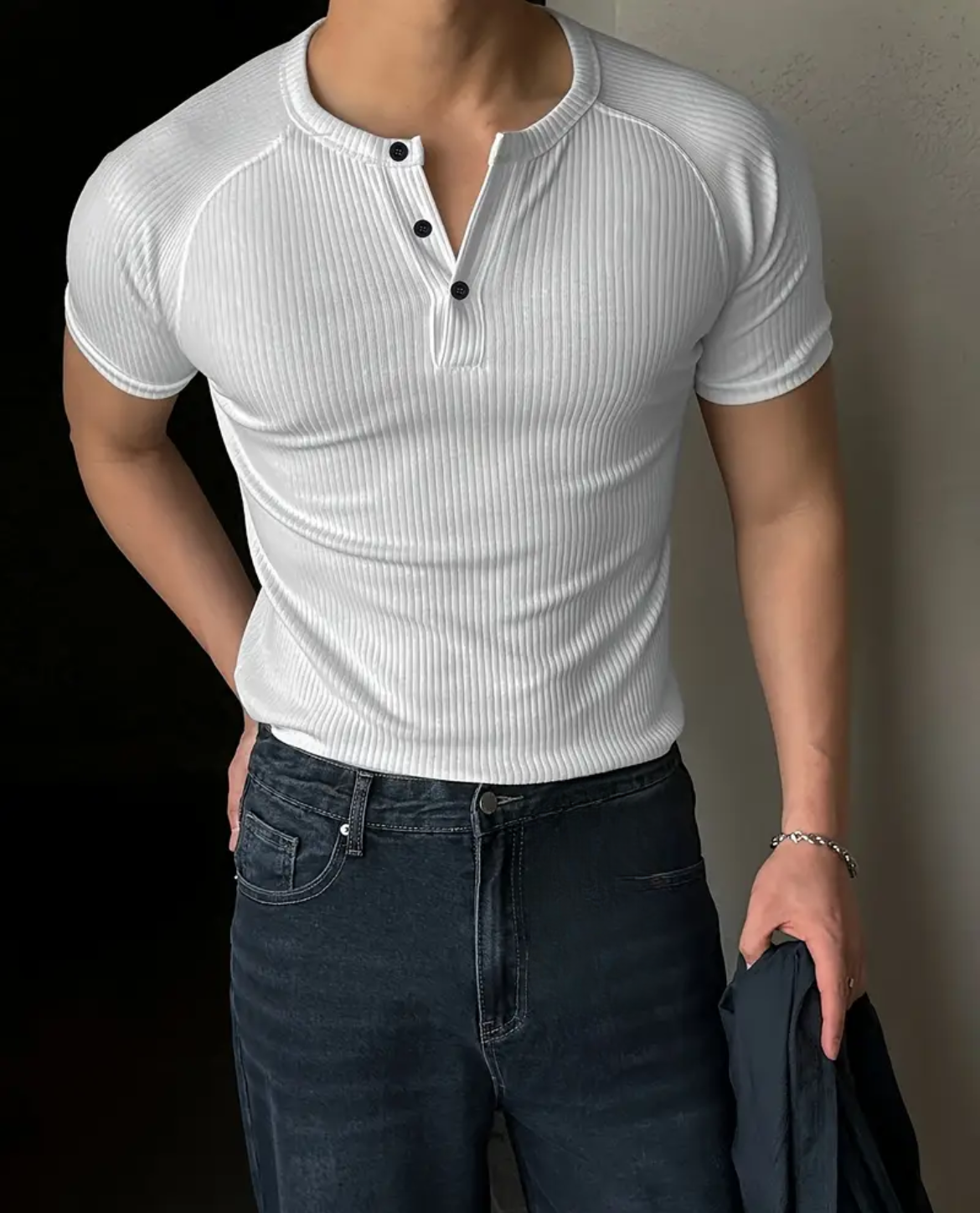 Forio Ribbed Henley Shirt