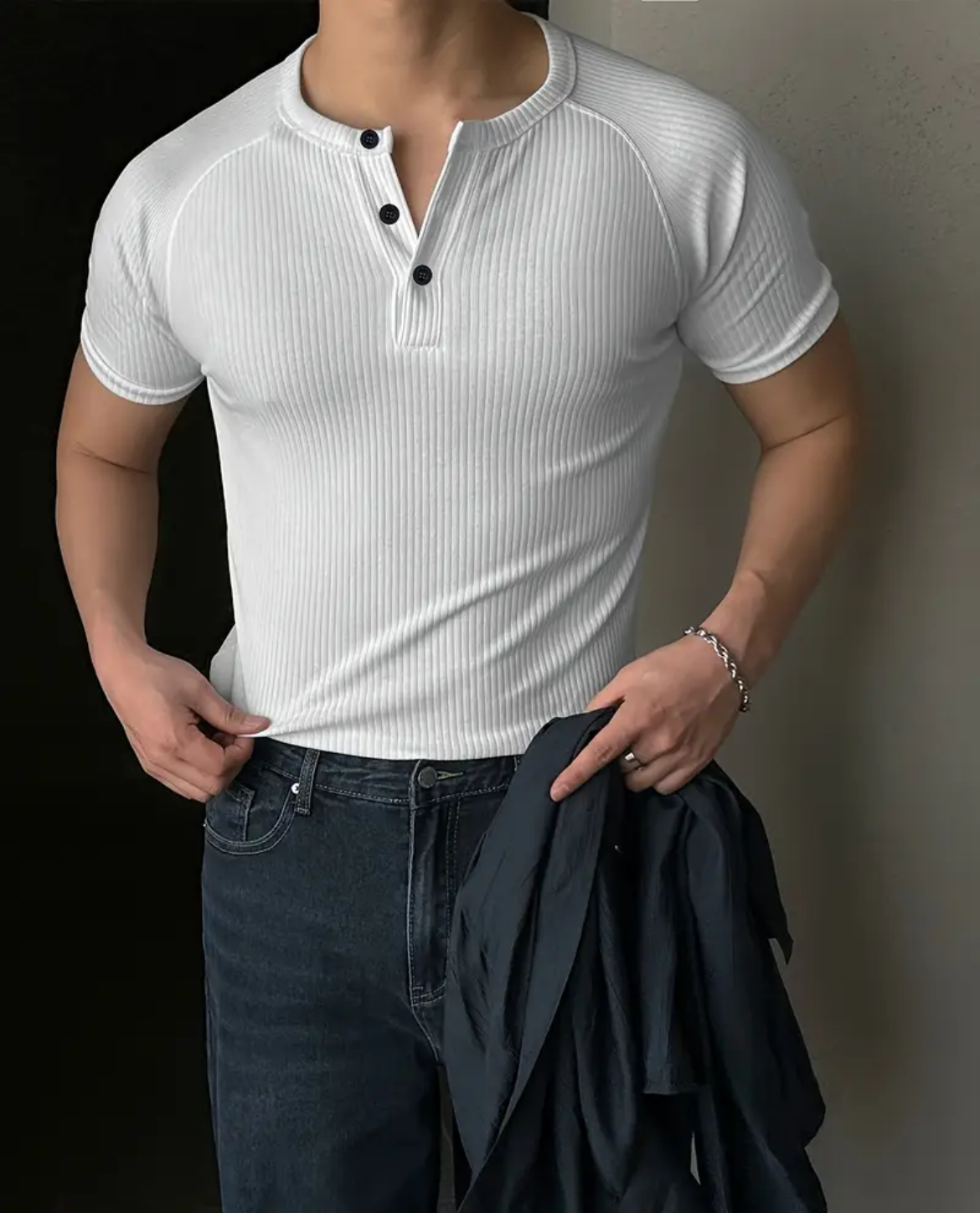 Forio Ribbed Henley Shirt