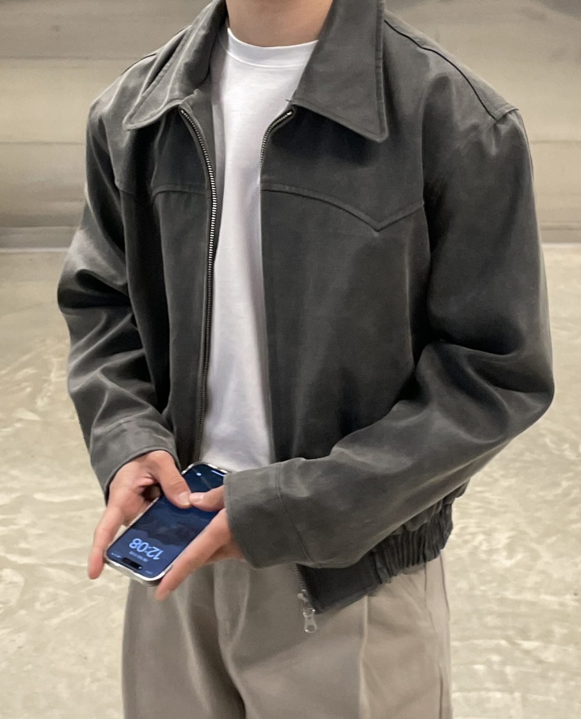 Havre Cropped Leather Jacket
