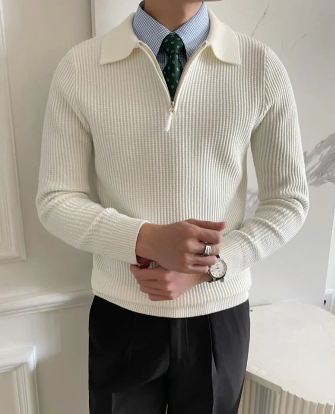Savio Quarter Zip Sweater