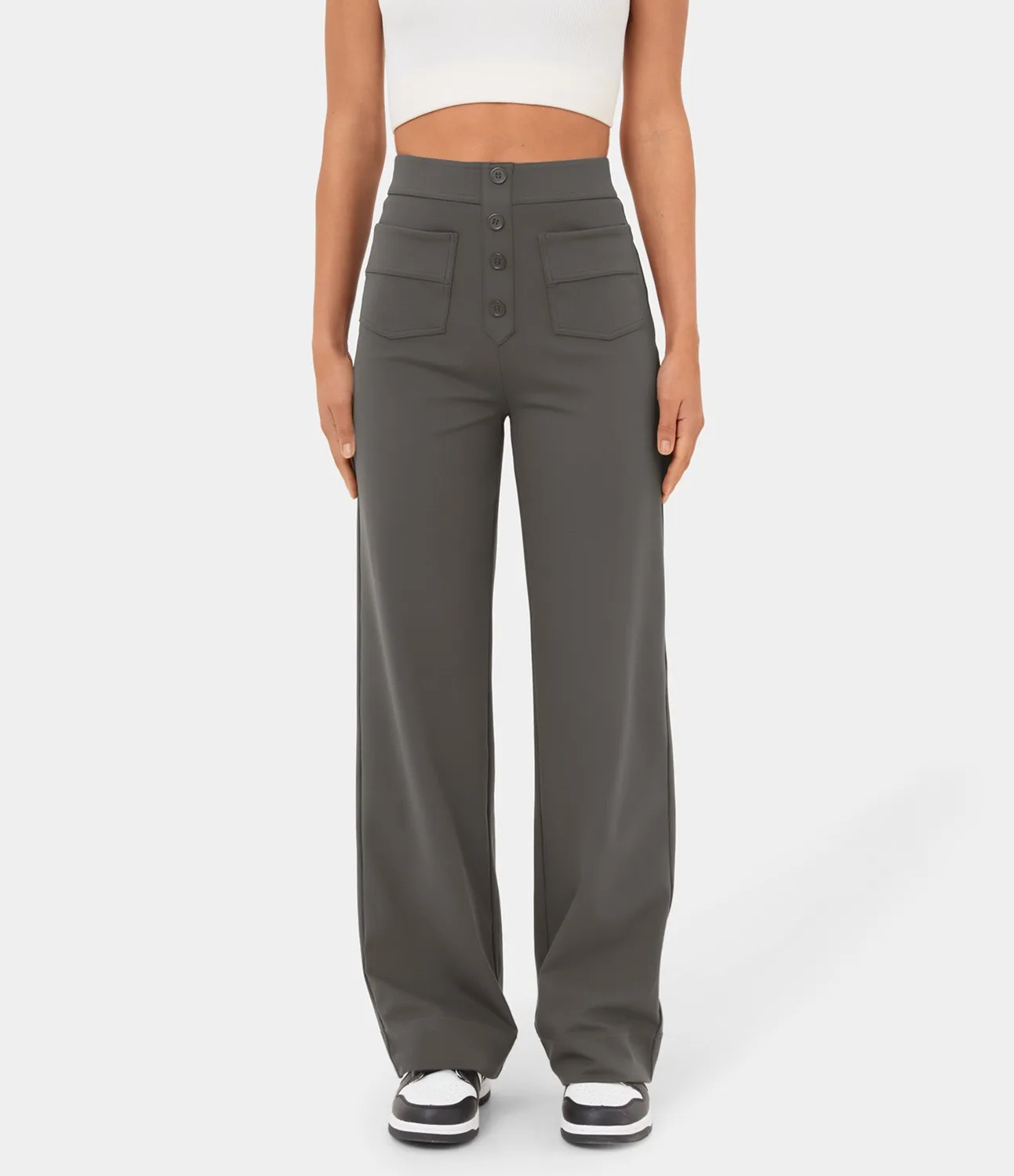 High Waist Wide Leg Pants