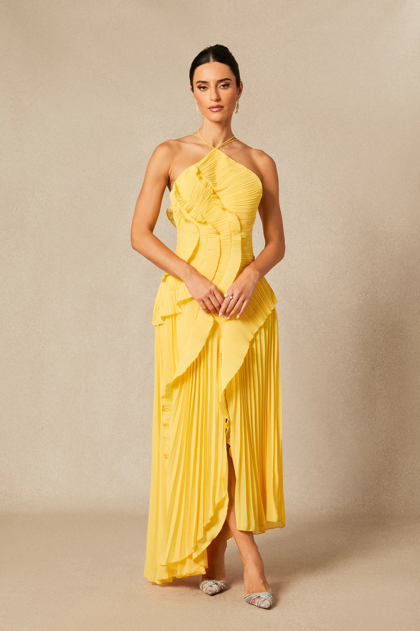 Laghetta Floral Wedding Guest Maxi Dress
