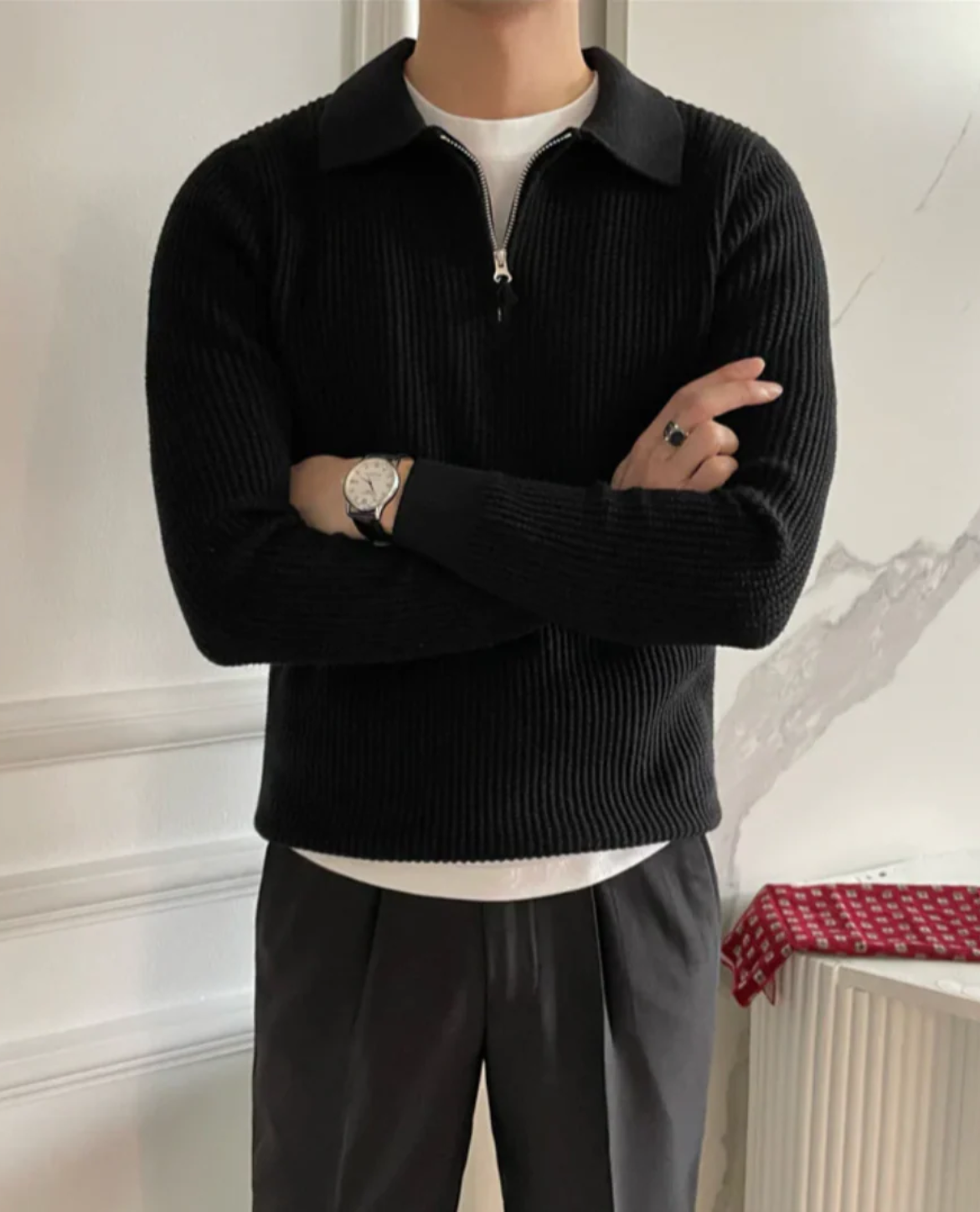 Savio Quarter Zip Sweater