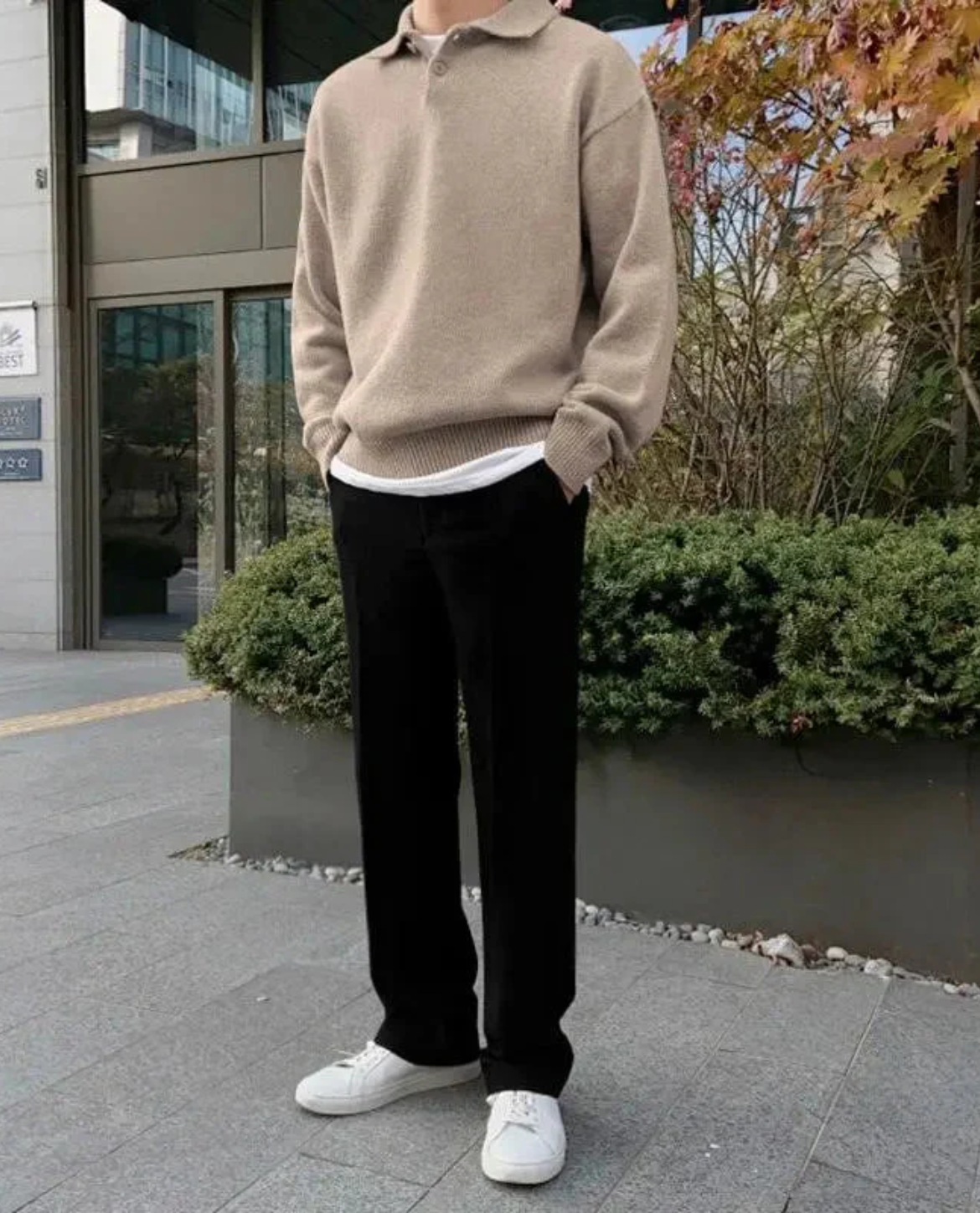 The FRIENDZWEAR Button Polo Sweater