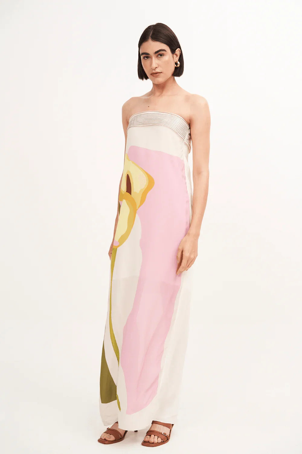 Calypso Printed Summer Resort Maxi Dress