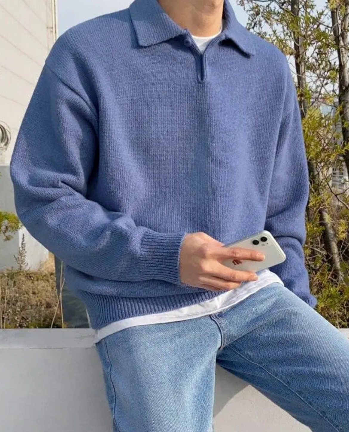 The FRIENDZWEAR Button Polo Sweater